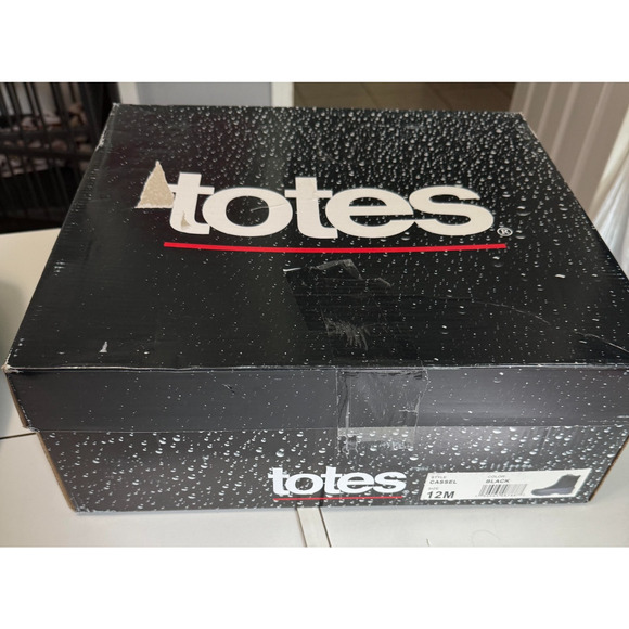 New Totes Men’s Puffin Winter Boots Black Waterproof Shell Front Zip Size 12 - Picture 8 of 8